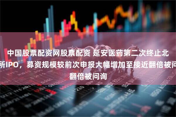 中国股票配资网股票配资 延安医药第二次终止北交所IPO，募资规模较前次申报大幅增加至接近翻倍被问询